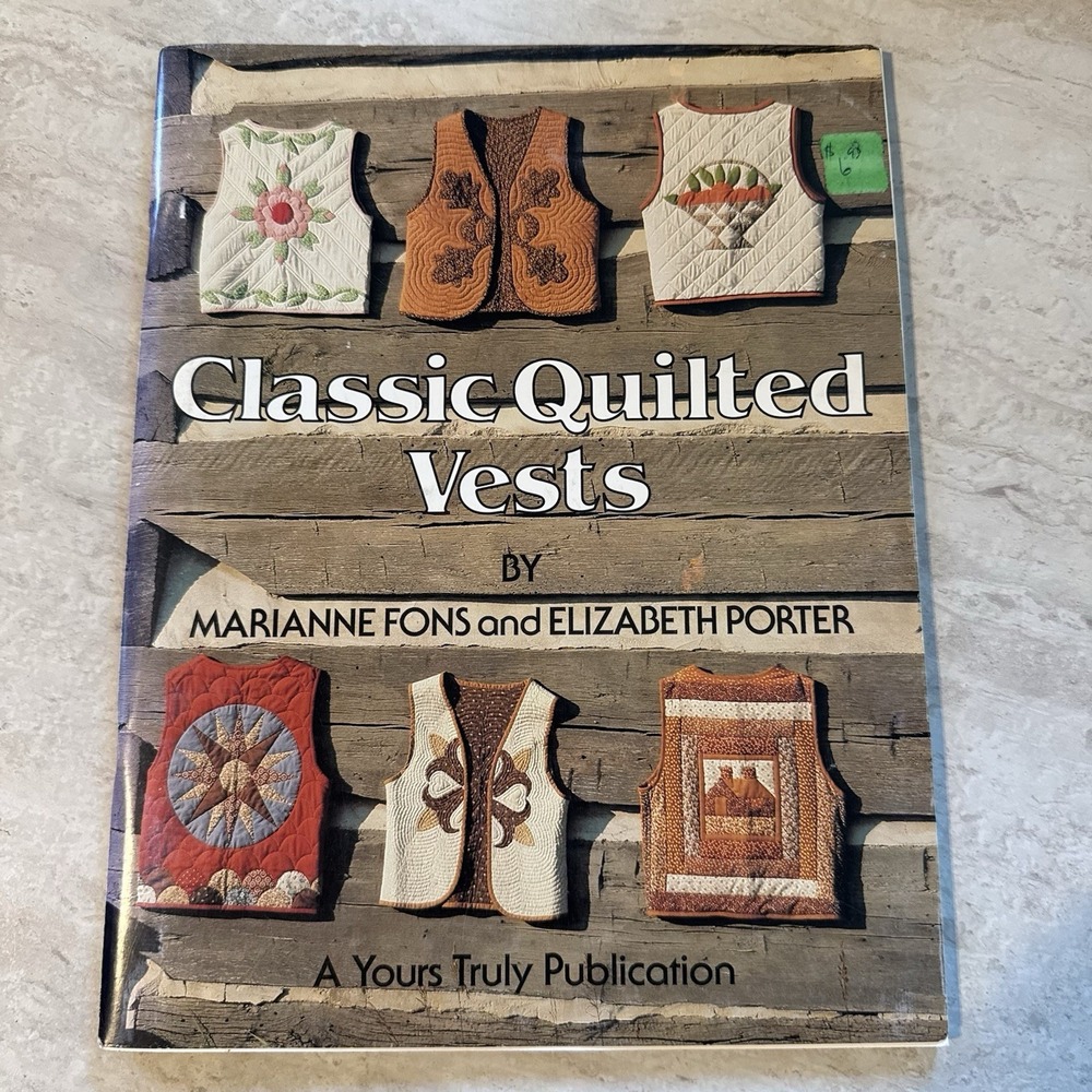 Fons & Porter Classic Quilted Vests Pattern Book w/ Master Pattern Template 1982